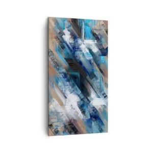 Quadro em tela - Numa diagonal azul - 45x80 cm