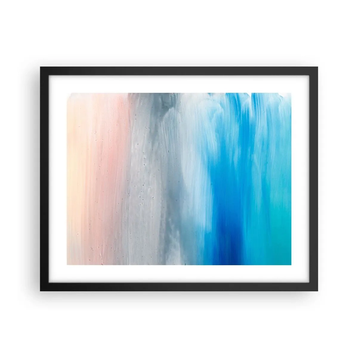 Pôster com moldura preta - Elementos: ar - 50x40 cm