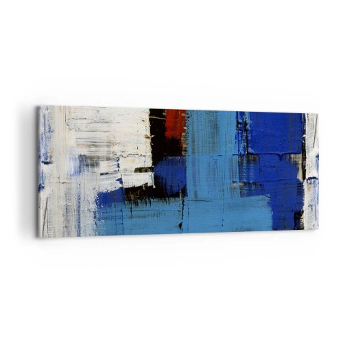 Quadro em tela - O segredo do azul - 100x40 cm