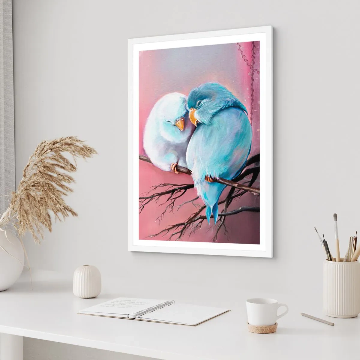 Pôster em moldura branca - O que acrescentar aqui?... - 50x70 cm
