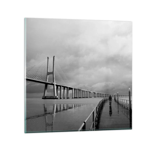 Quadro em vidro - Cada um com o que merece - 40x40 cm