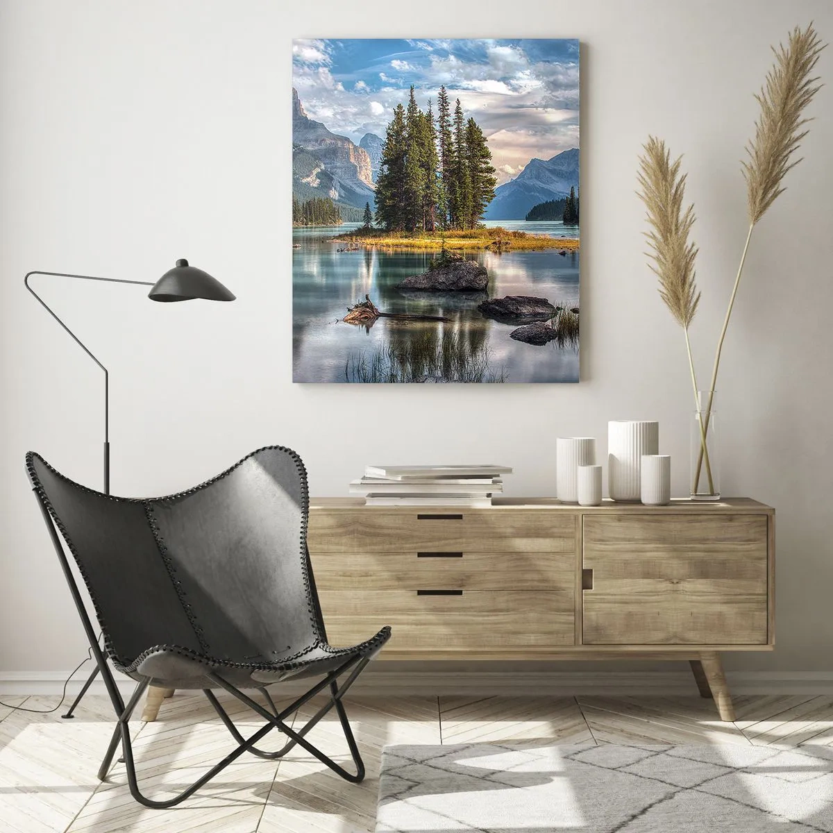 Quadro em vidro - Por águas grandes e límpidas… - 70x100 cm