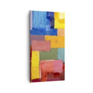 Quadro em tela - Cada um diferente, todos coloridos - 65x120 cm