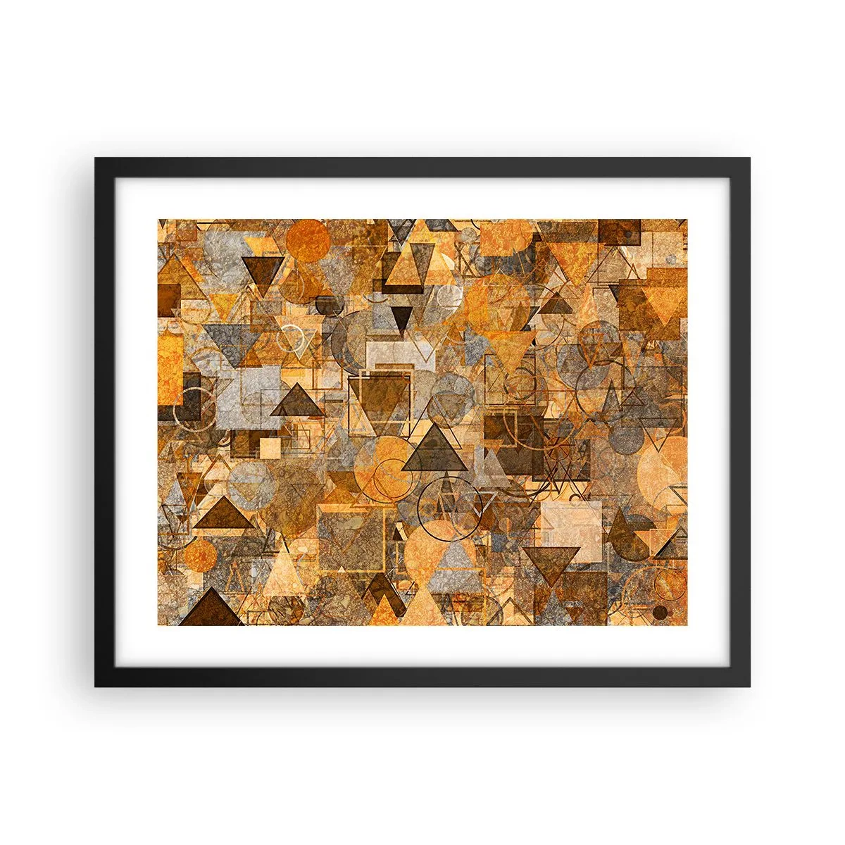 Pôster com moldura preta - O mundo em forma - 50x40 cm