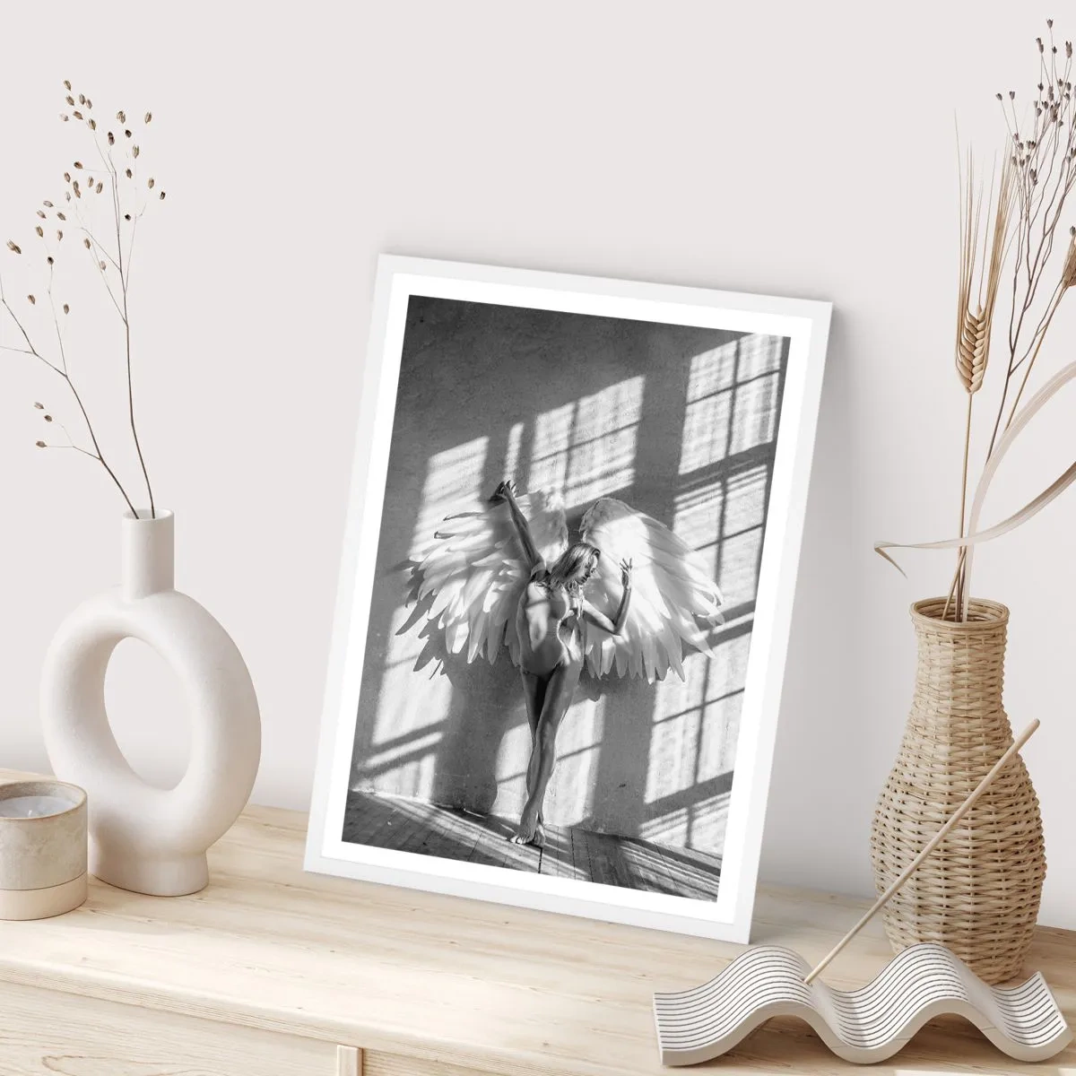 Pôster em moldura branca - Direto do céu - 61x91 cm