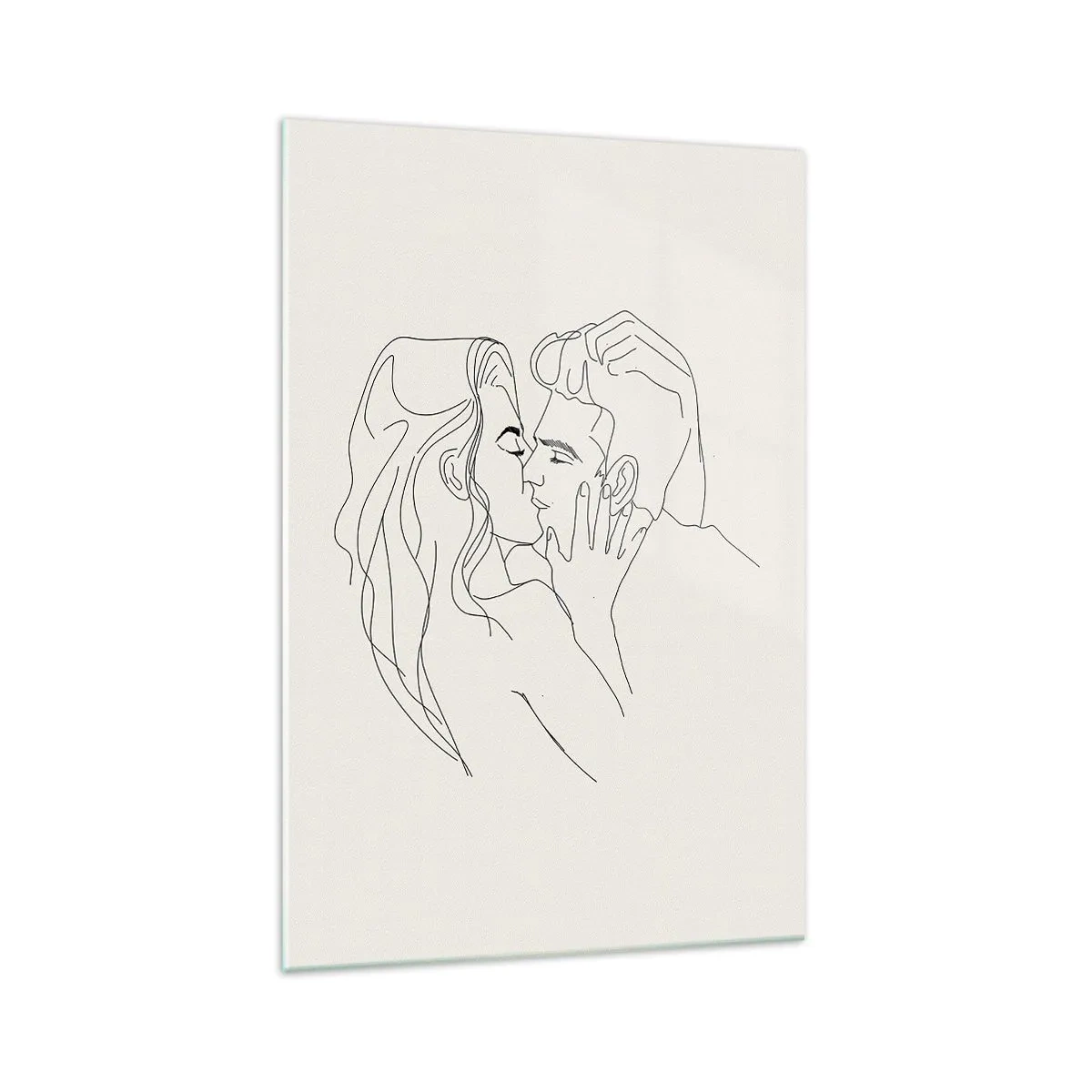 Quadro em vidro - Emaranhados pelo sentimento - 70x100 cm