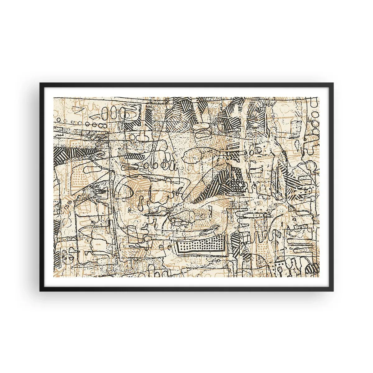 Pôster com moldura preta - À espera de ser decifrado - 100x70 cm