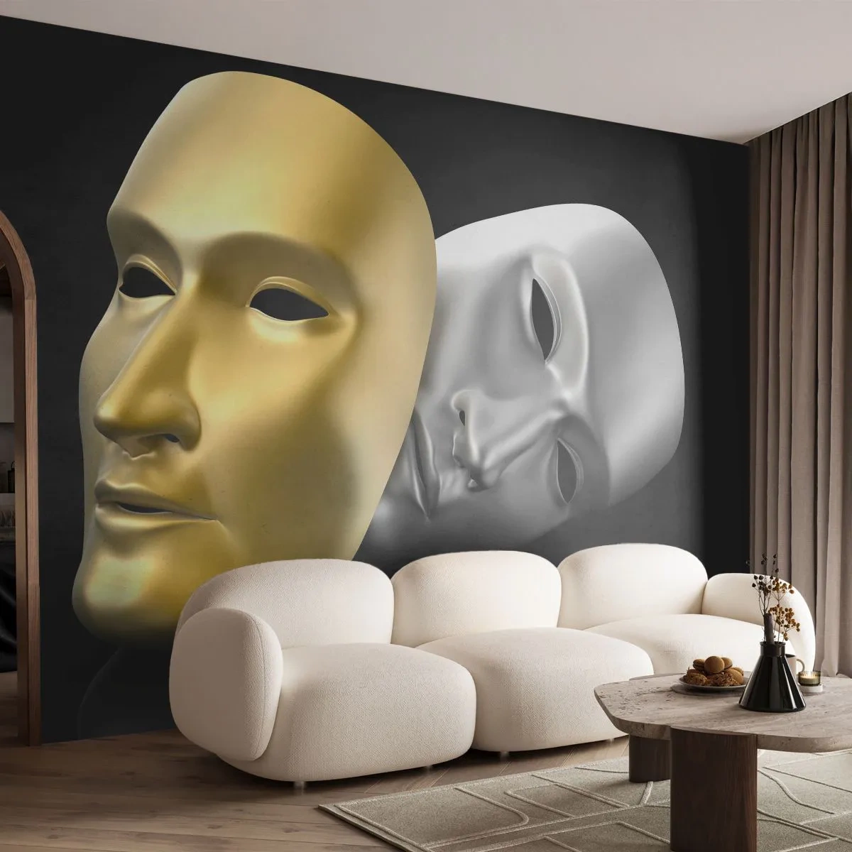 Papel de Parede Standard Eco - A vida é um teatro - Capuz, Pedaço, Teatro - 150x105 cm