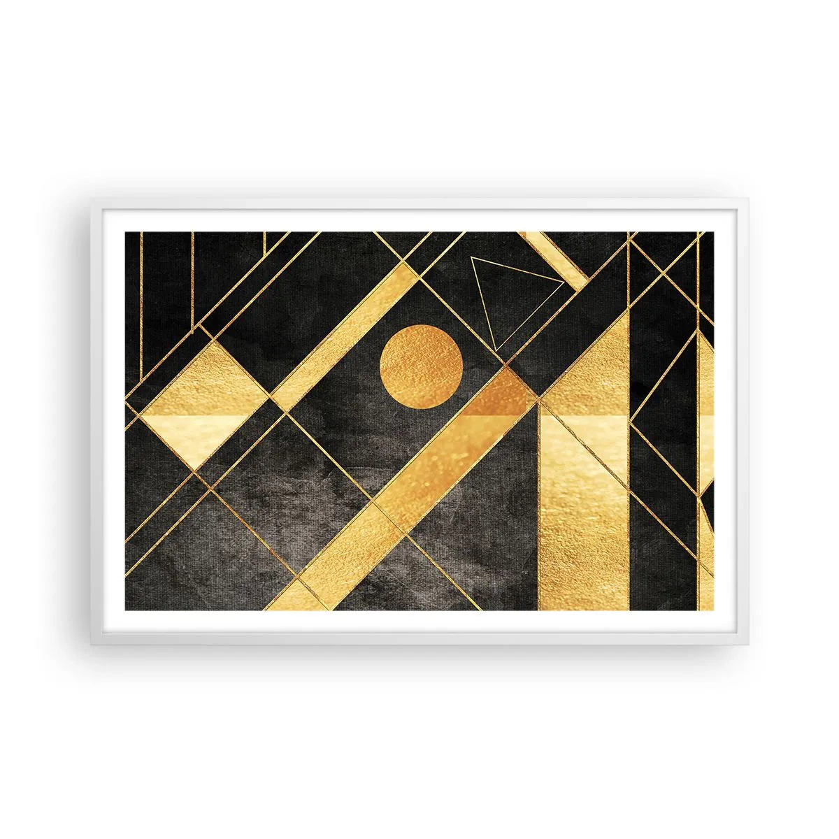 Pôster em moldura branca - Sol do Deserto - 91x61 cm