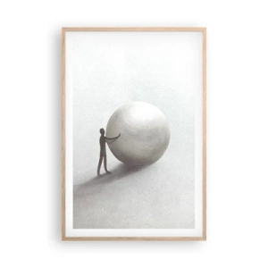 Pôster com moldura de carvalho claro - O Jogo da Vida - 61x91 cm