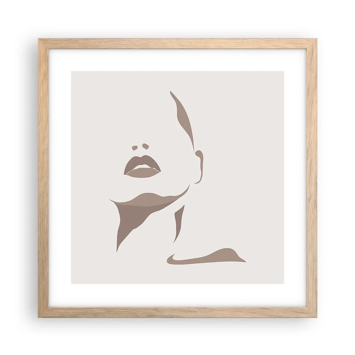 Pôster com moldura de carvalho claro - Feito de luz e sombra - 40x40 cm