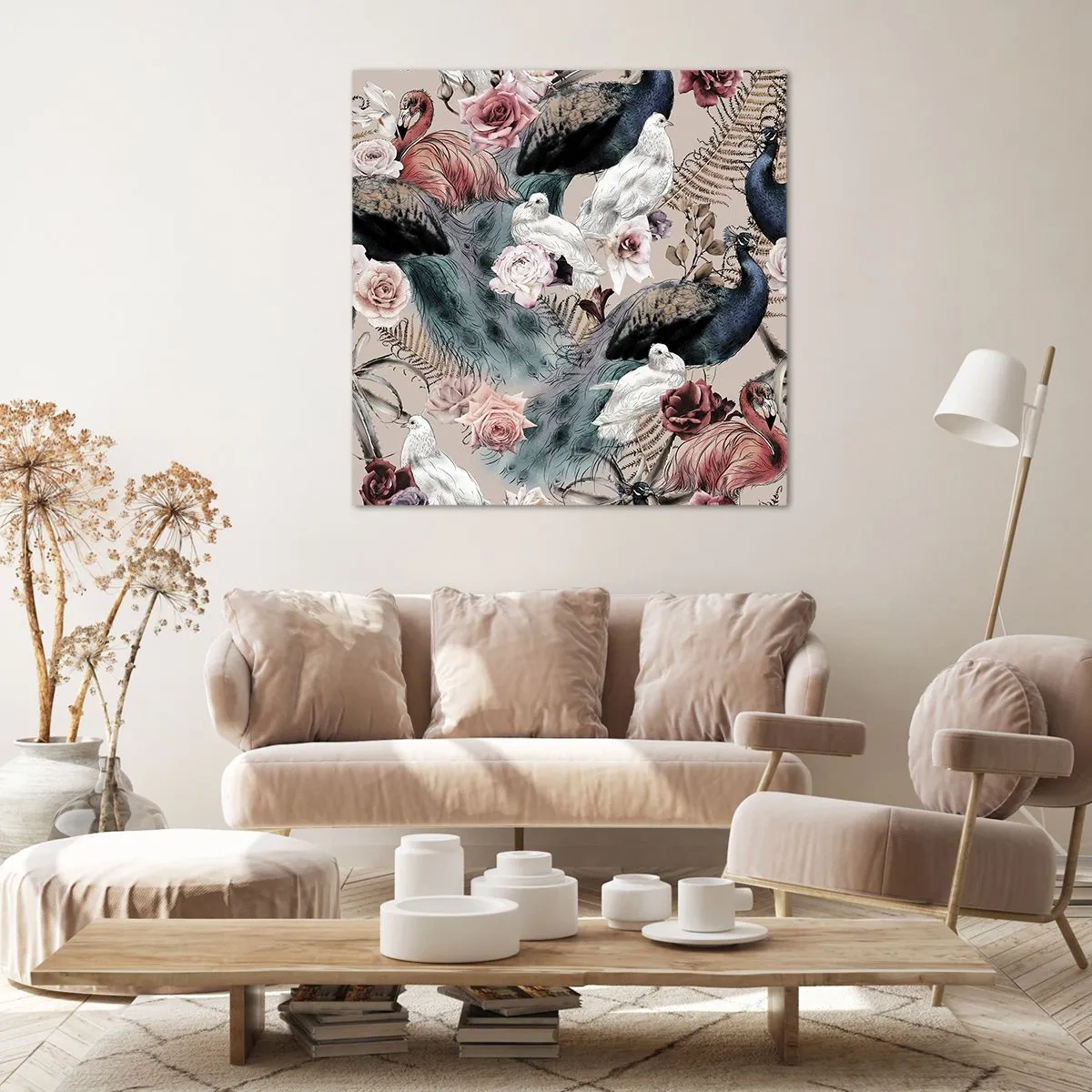 Quadro em tela - No jardim do palácio - 40x40 cm