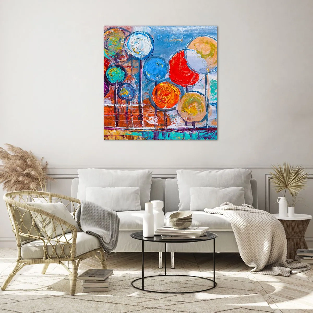 Quadro em vidro - De várias cores e tamanhos - 40x40 cm