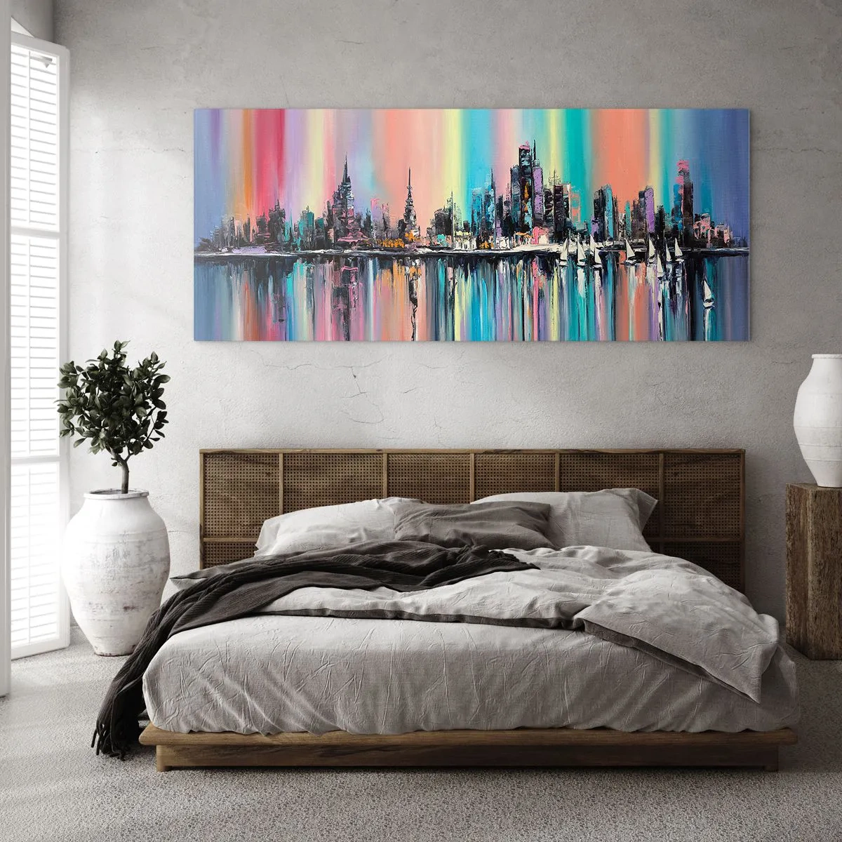 Quadro em vidro - Brilho da noite - 120x50 cm