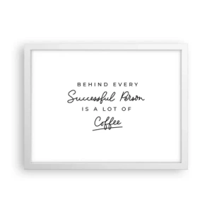 Pôster em moldura branca - O segredo do sucesso - 40x30 cm