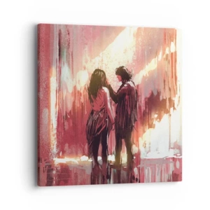 Quadro em tela - O eterno espetáculo do amor - 40x40 cm
