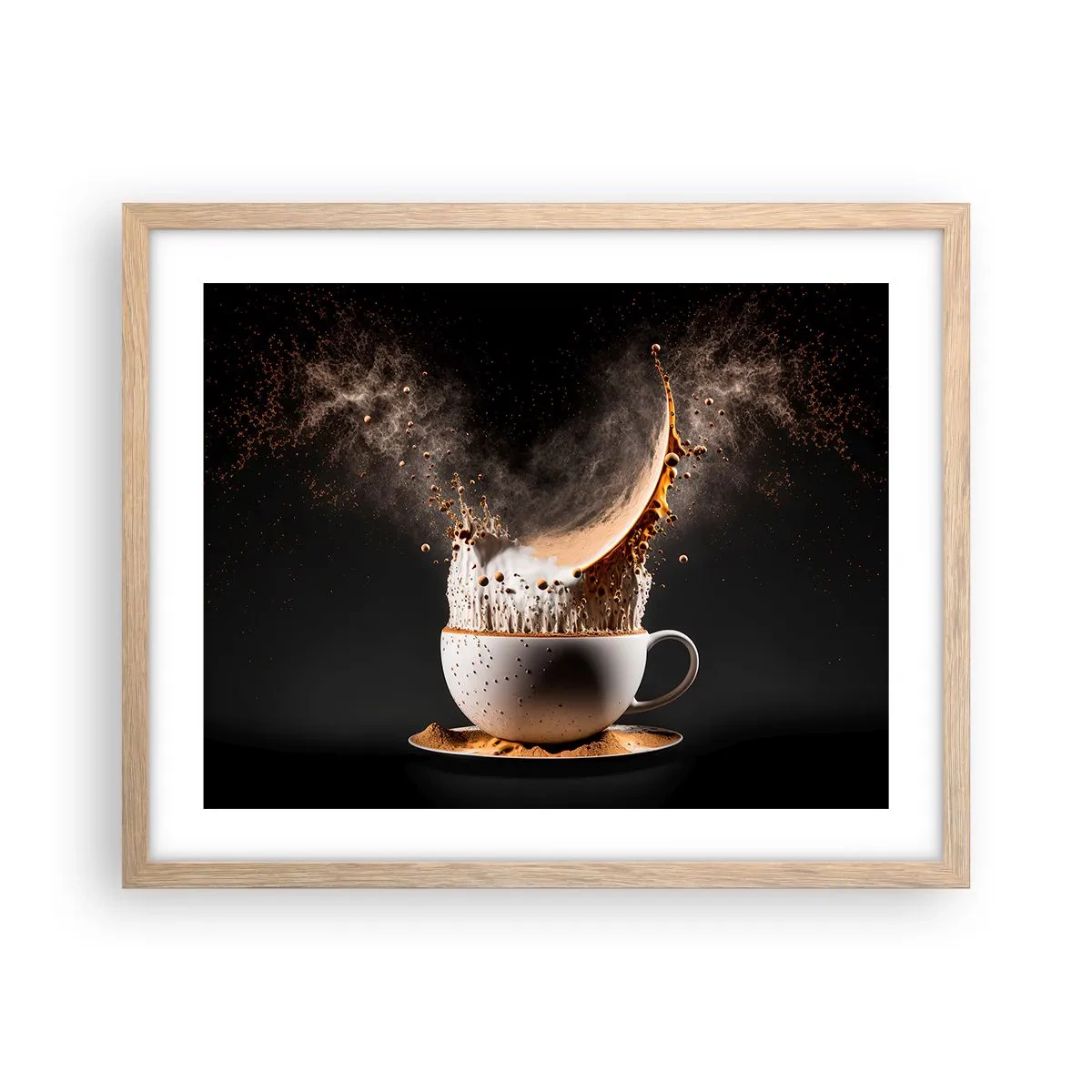 Pôster com moldura de carvalho claro - Uma explosão de sabor - 50x40 cm