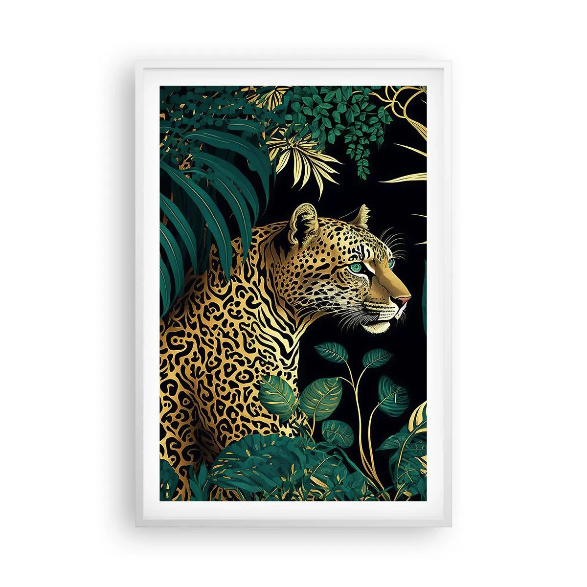 Pôster em moldura branca - Um anfitrião na selva - 61x91 cm