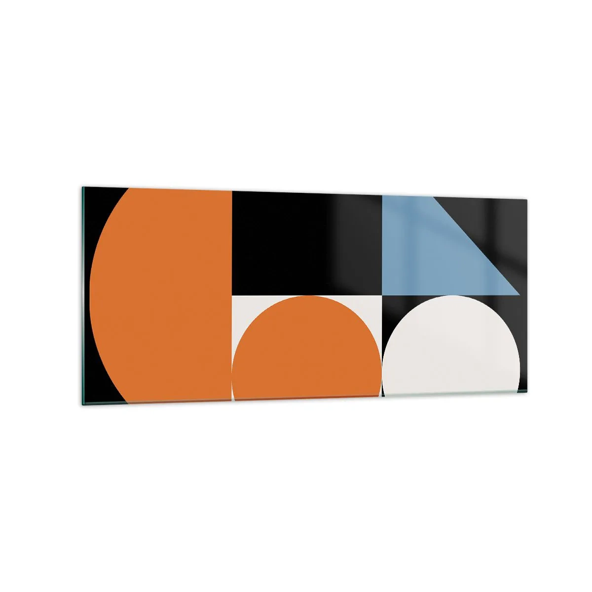 Quadro em vidro - Disposição das figuras - 120x50 cm