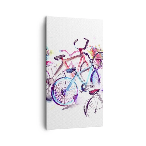 Quadro em tela - Reunião do Clube Antimoto - 45x80 cm