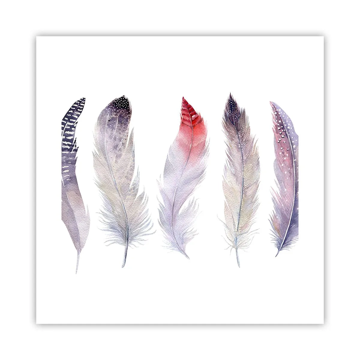 Pôster - Delicadas como uma névoa multicolorida - 40x40 cm