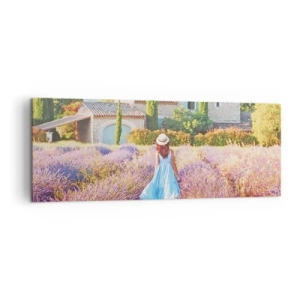 Quadro em tela - Menina Lavanda - 140x50 cm