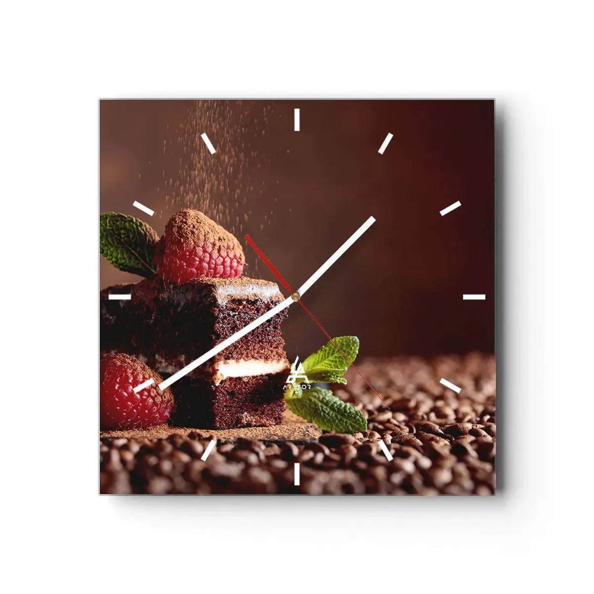 Relógio de parede - Relógio em vidro - A vida é doce - 30x30 cm