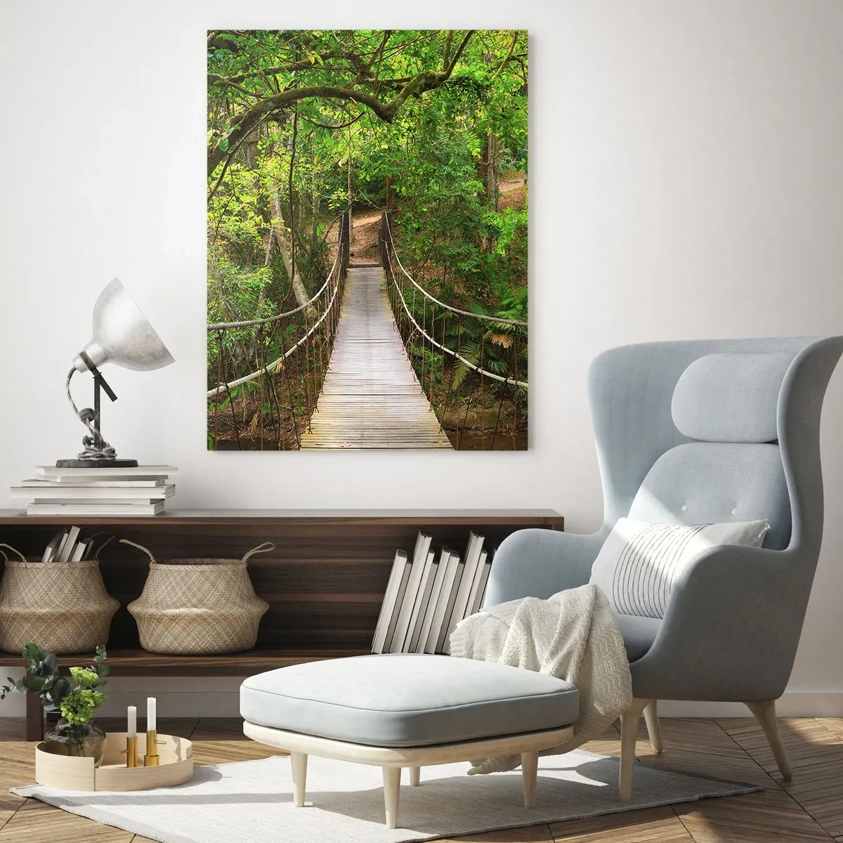 Quadro em vidro - Porque há uma videira a crescer no jardim - 50x70 cm