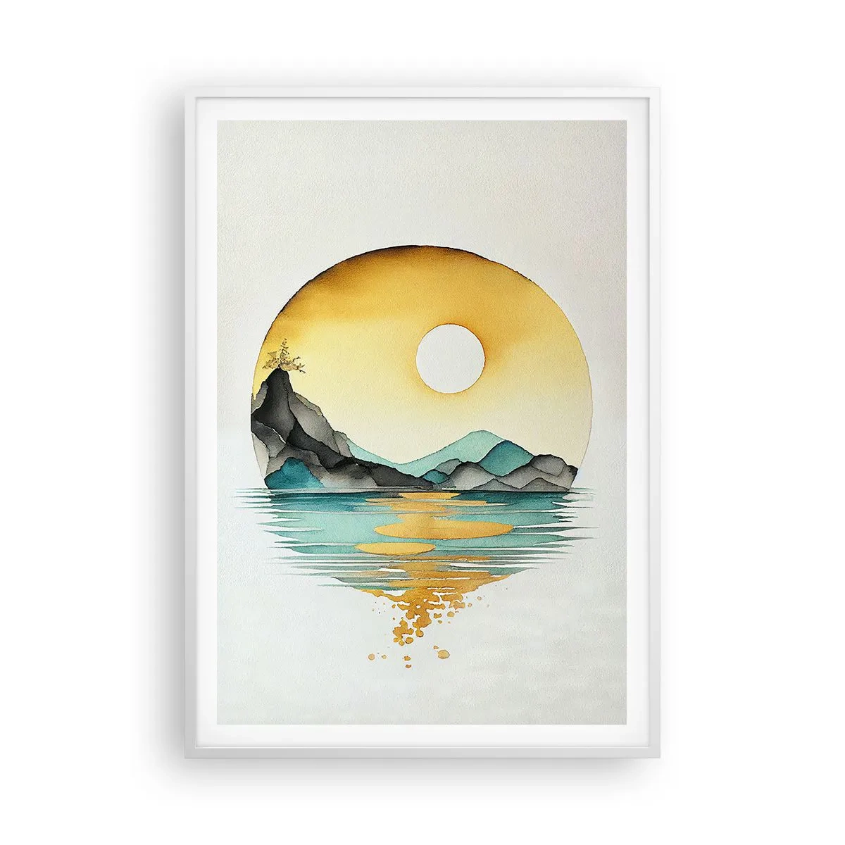 Pôster em moldura branca - No círculo da beleza - 70x100 cm