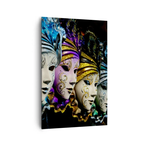 Quadro em tela - Mistério em ouro e prata - 80x120 cm