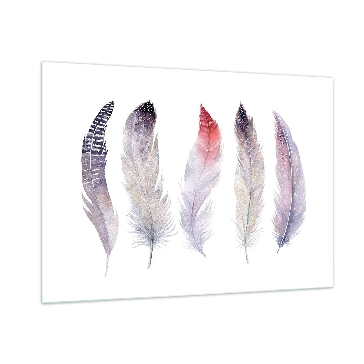 Quadro em vidro - Delicadas como uma névoa multicolorida - 100x70 cm