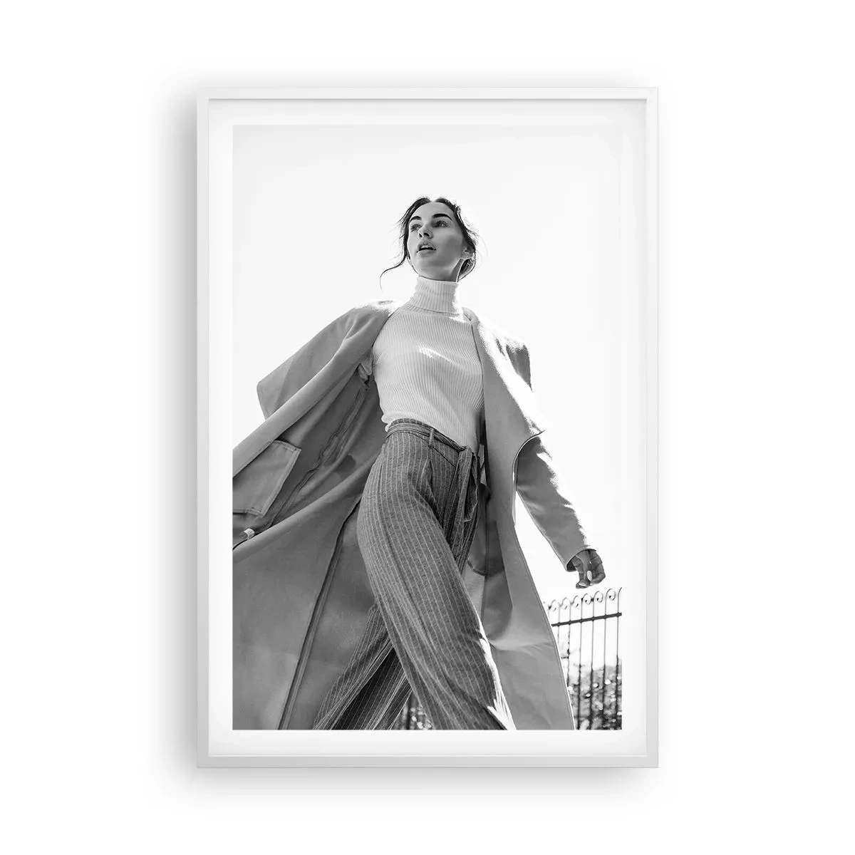 Pôster em moldura branca - Vens comigo? - 61x91 cm