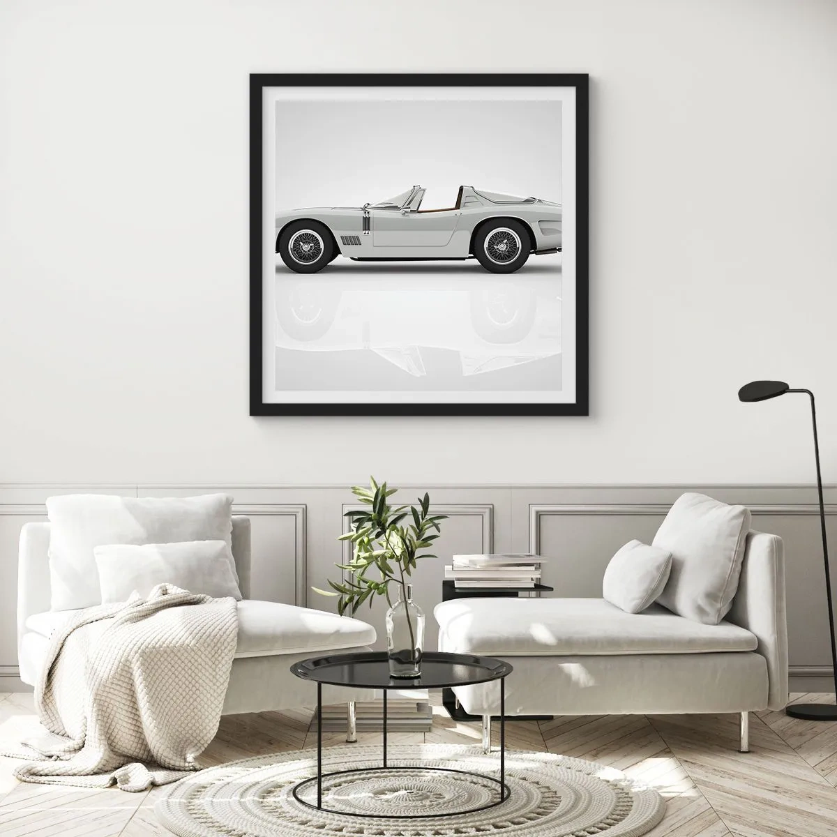 Pôster com moldura preta - A promessa de diversão - 30x30 cm