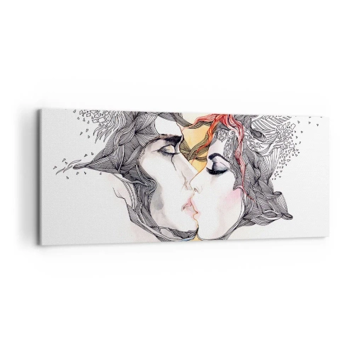 Quadro em tela - O mundo não existe - 120x50 cm