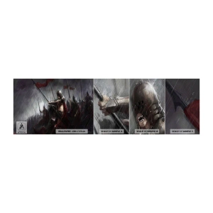 Amostra de papel de parede Premium Sand - Viajante, vá e diga a Esparta... - Cavaleiro de armadura, Exército, Abstração - 100x30 cm