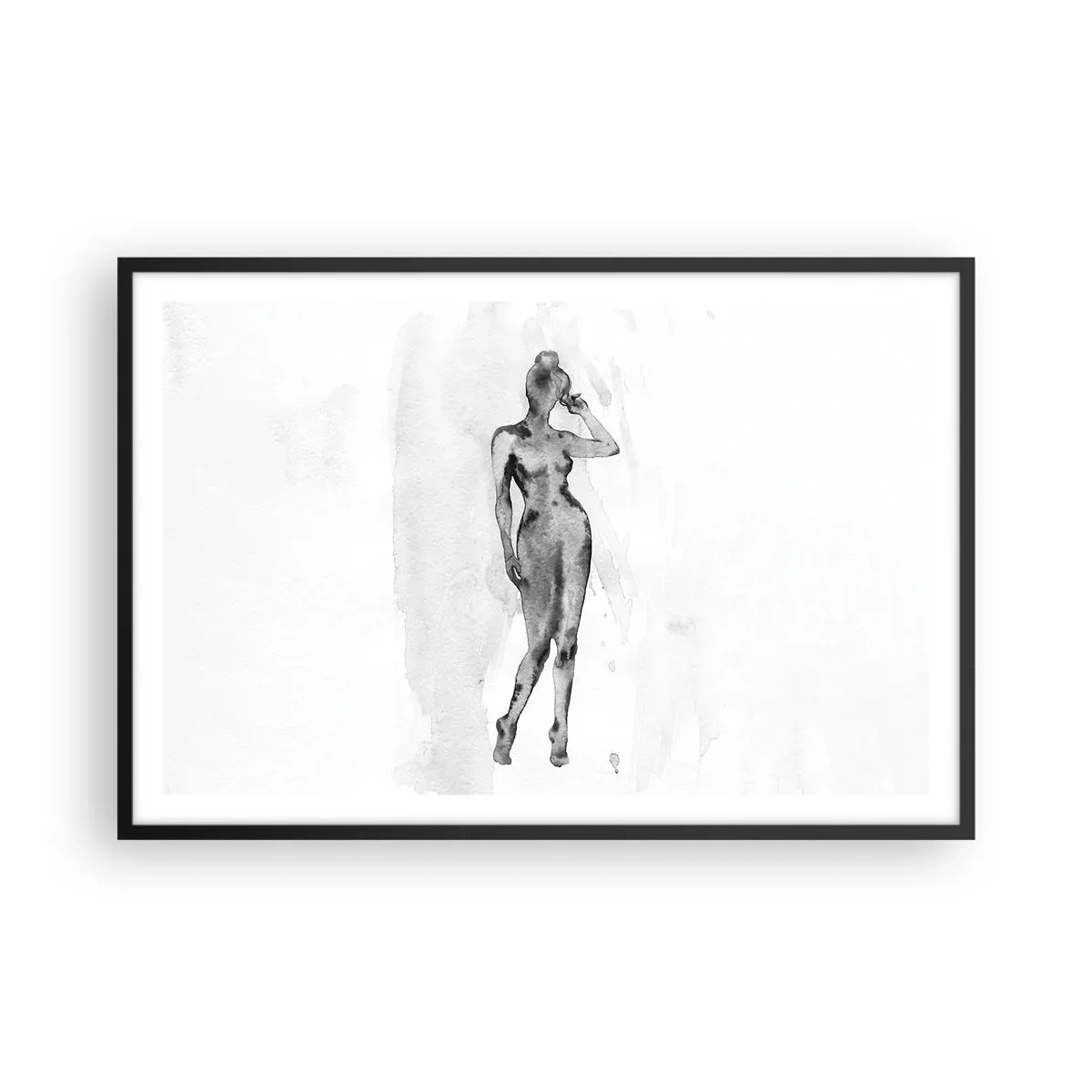 Pôster com moldura preta - Um estudo do ideal da feminilidade - 91x61 cm