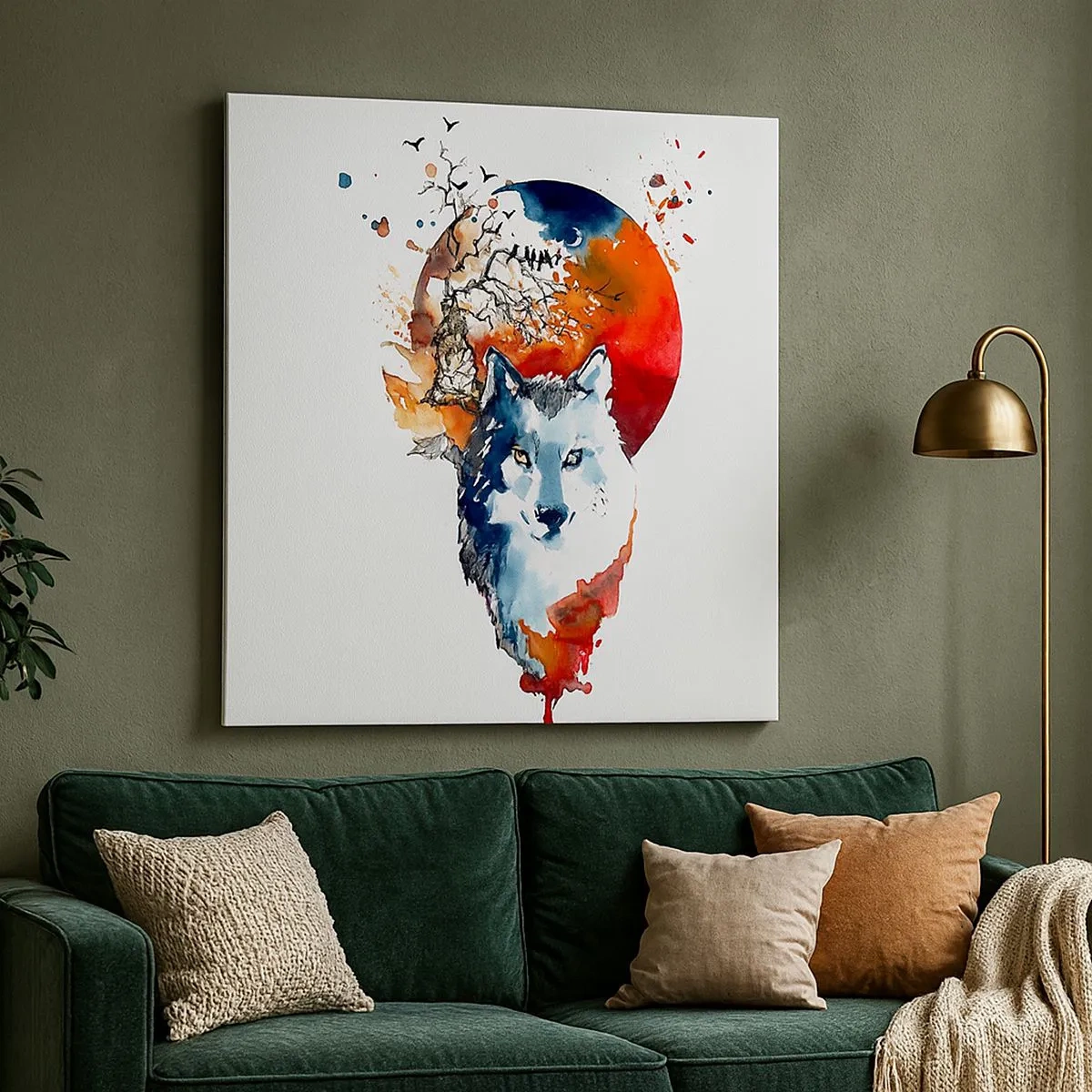 Quadro em tela - Nariz a nariz com a noite - 30x30 cm