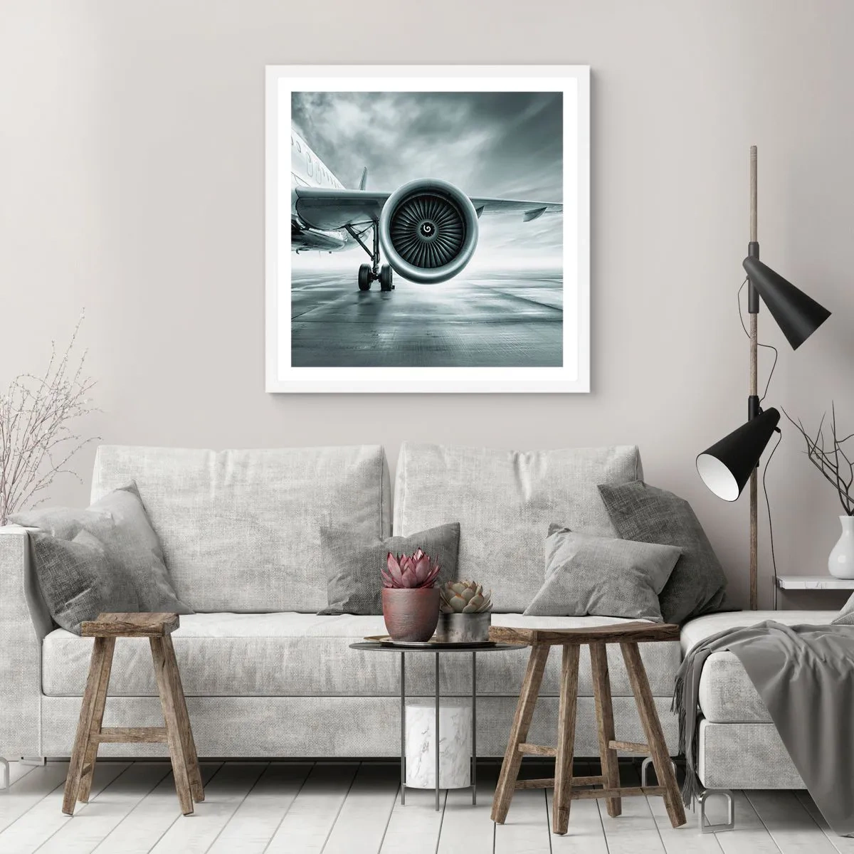 Pôster em moldura branca - Há poder! - 60x60 cm