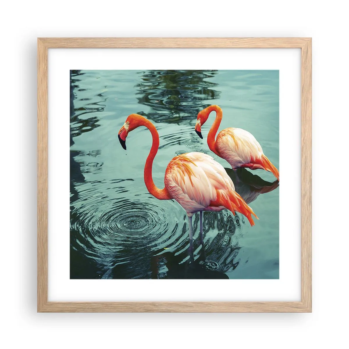 Pôster com moldura de carvalho claro - Estamos na moda agora - 40x40 cm