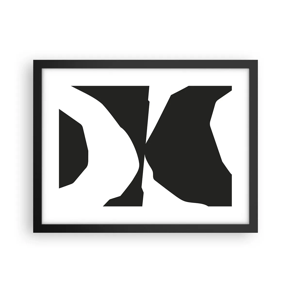 Pôster com moldura preta - Positivo negativo - 40x30 cm