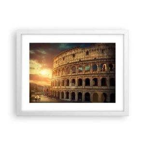 Pôster em moldura branca - Monumento colossal - 40x30 cm