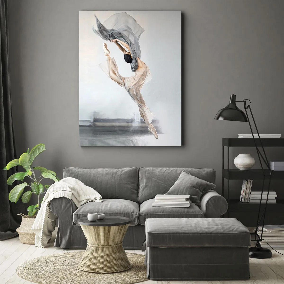 Quadro em tela - Na exultação da dança - 45x80 cm