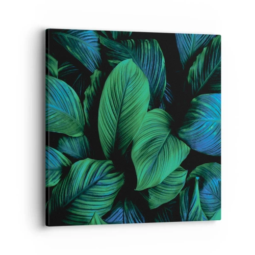 Quadro em tela - Na multidão verde - 40x40 cm