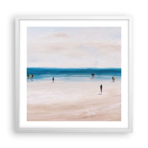 Pôster em moldura branca - Uma necessidade natural - 50x50 cm