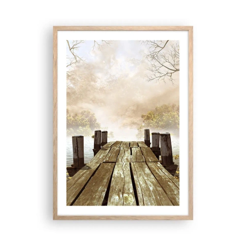 Pôster com moldura de carvalho claro - A leve tristeza do outono - 50x70 cm