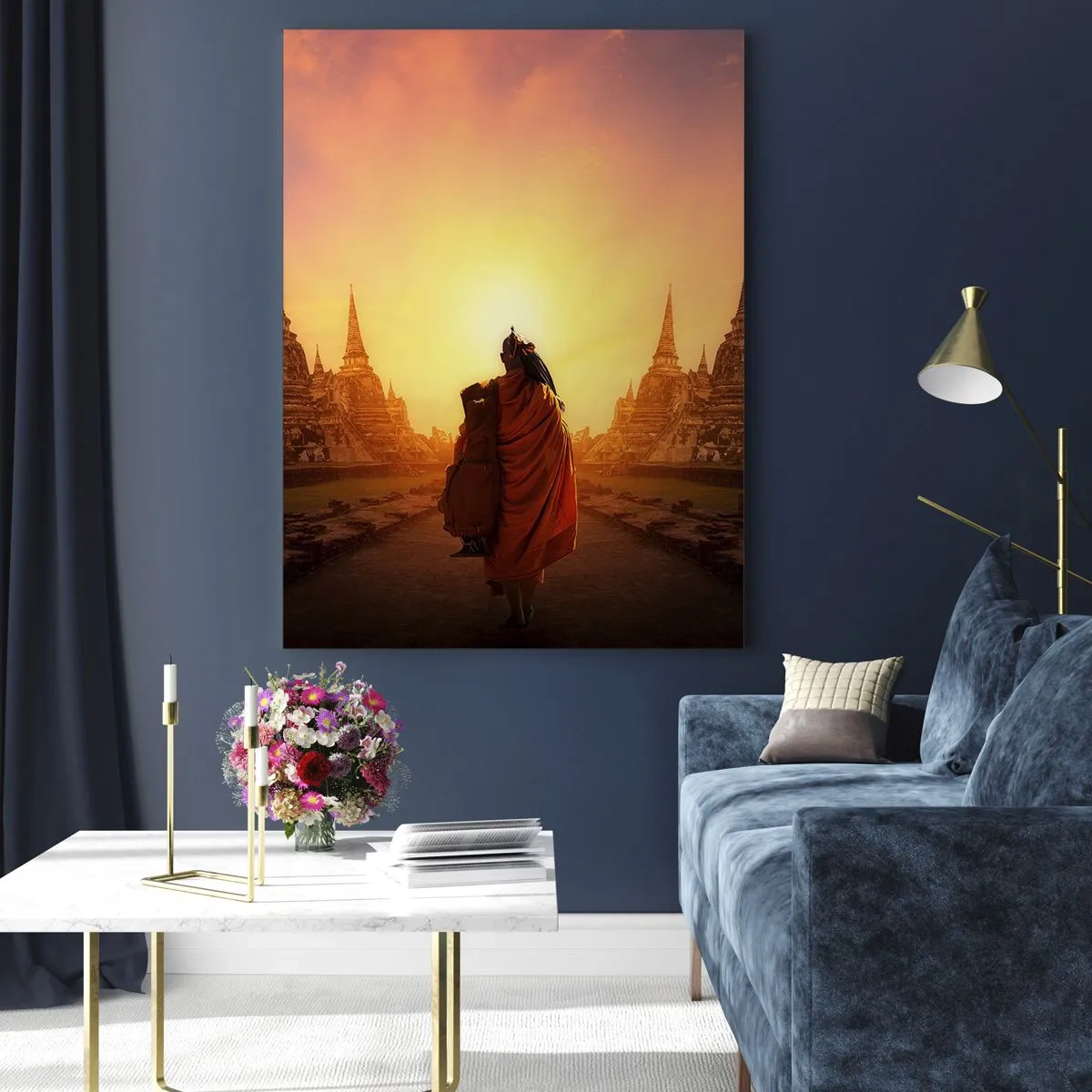 Quadro em vidro - Em paz para a eternidade - 50x70 cm