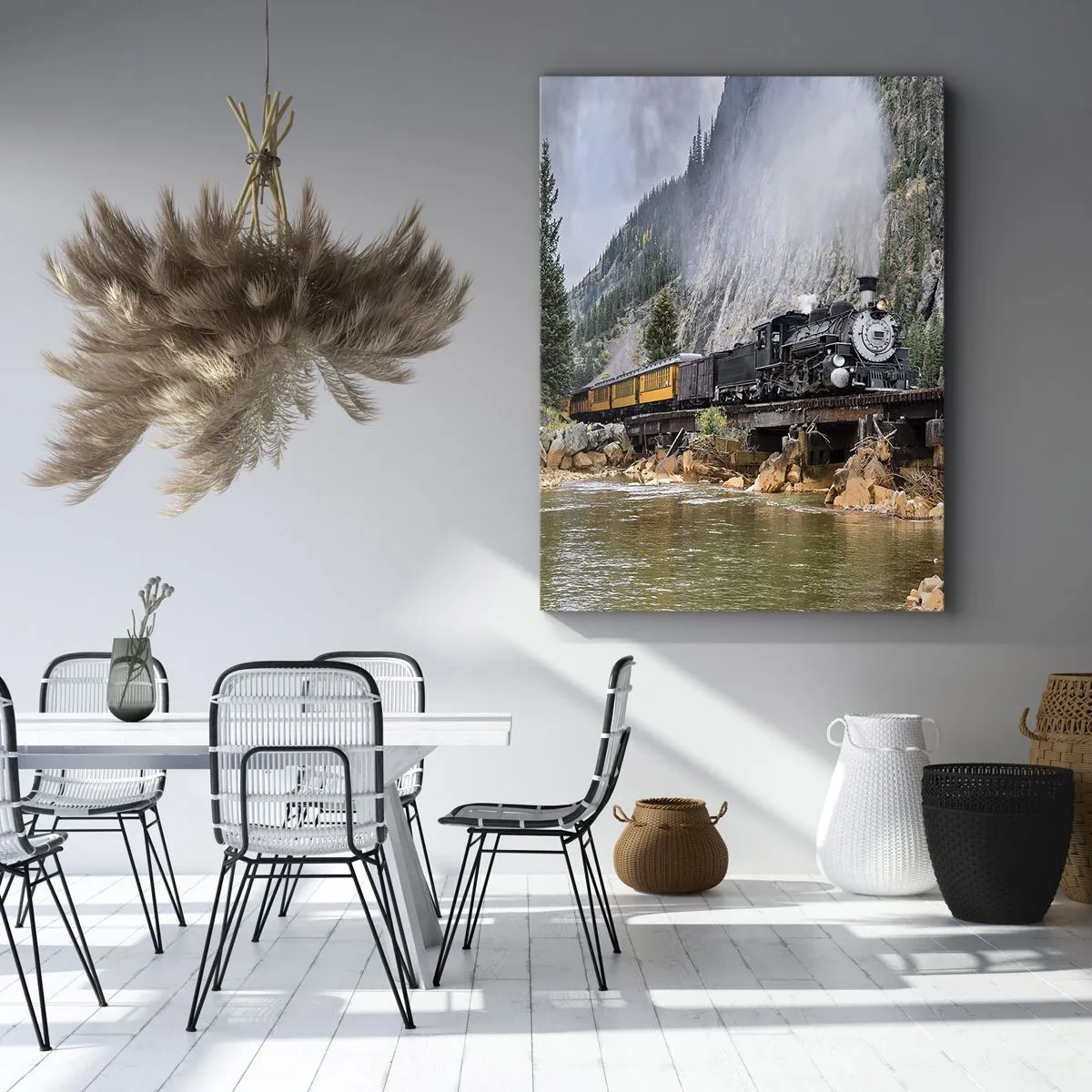 Quadro em tela - Para onde? Onde? - 65x120 cm