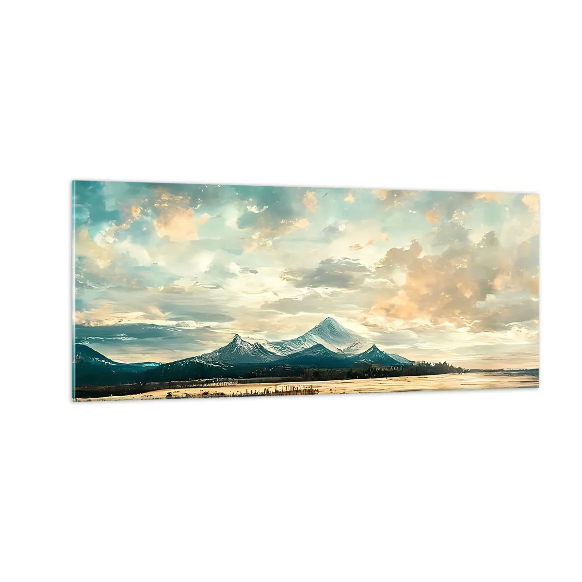 Quadro em vidro - Sob a proteção do céu - 100x40 cm