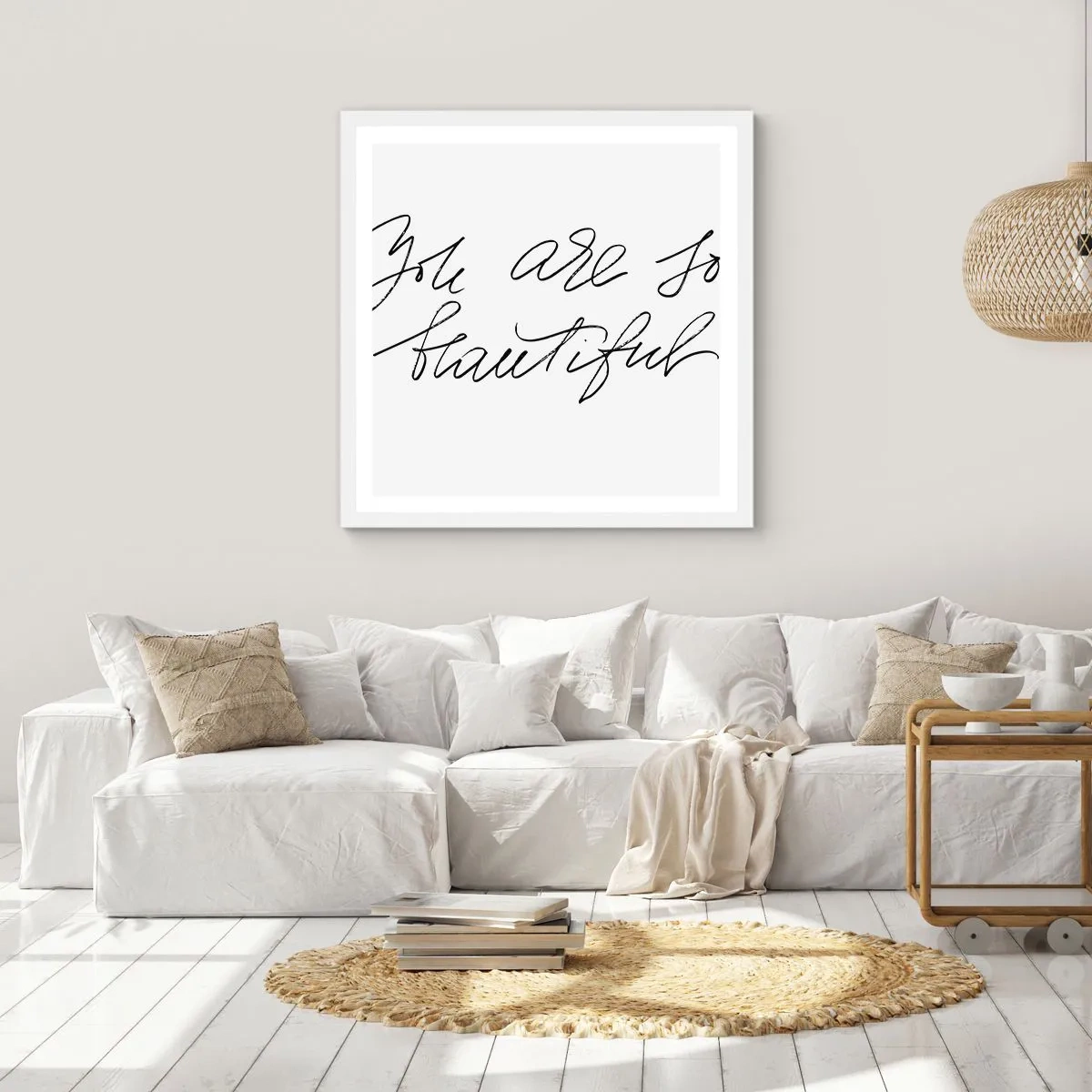 Pôster em moldura branca - De verdade, acredite... - 40x40 cm