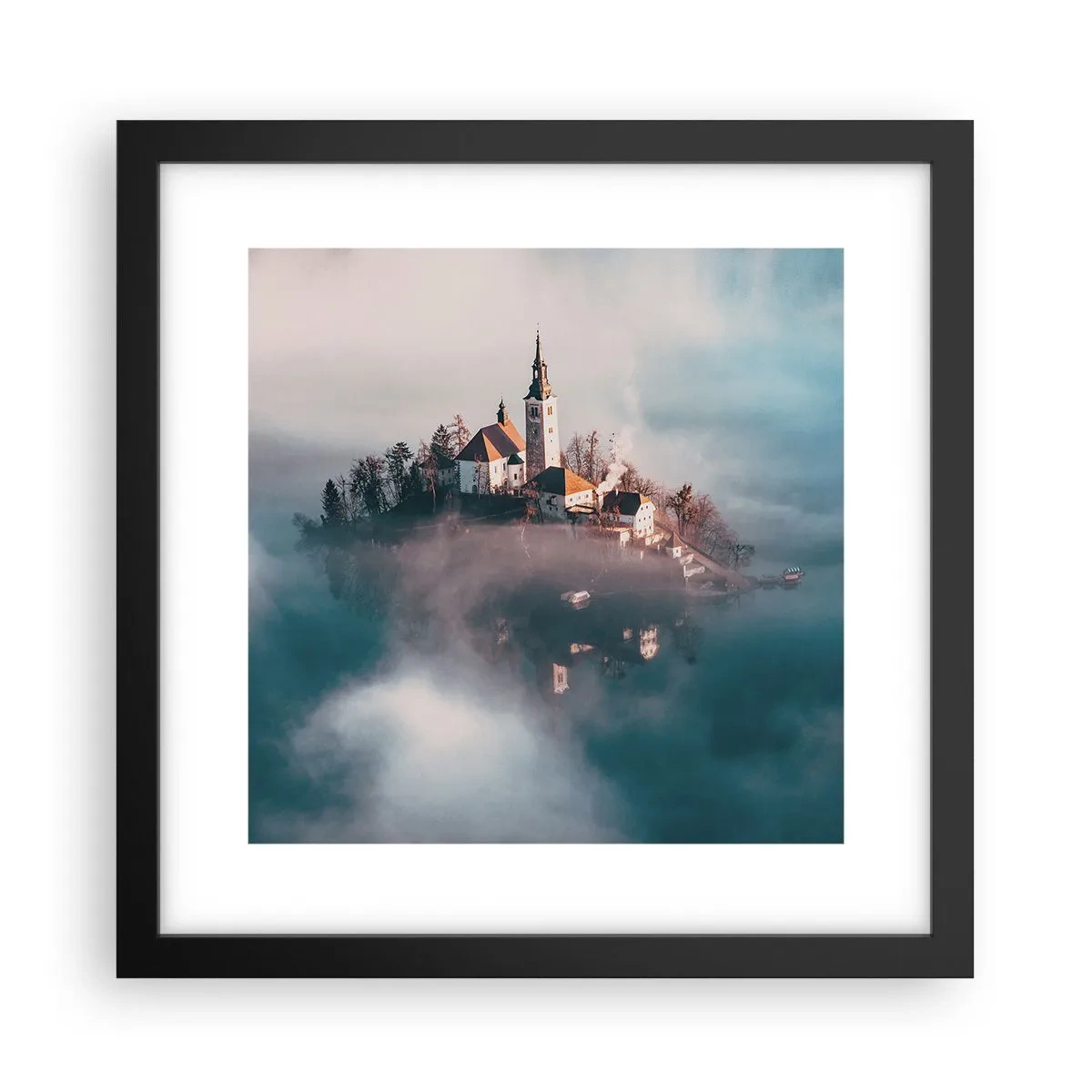 Pôster com moldura preta - A ilha dos Sonhos - 30x30 cm